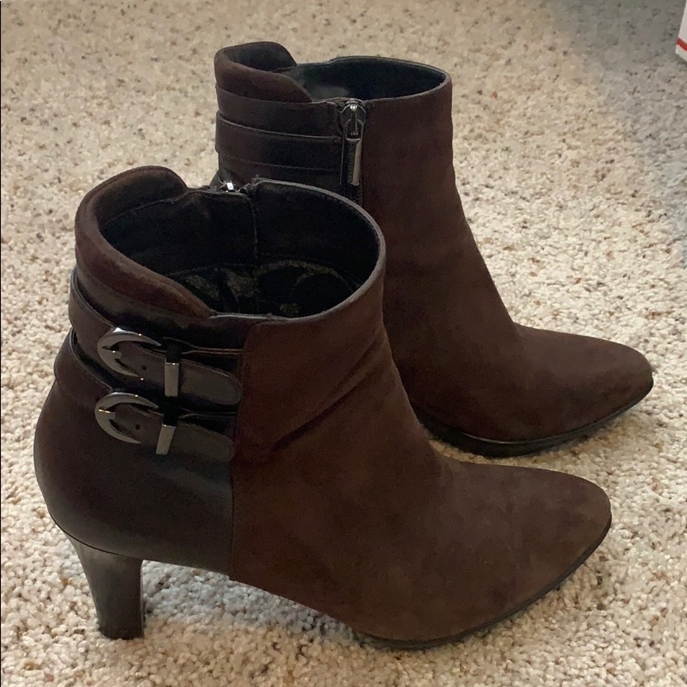 Aquatalia Brown High-Heel Boots